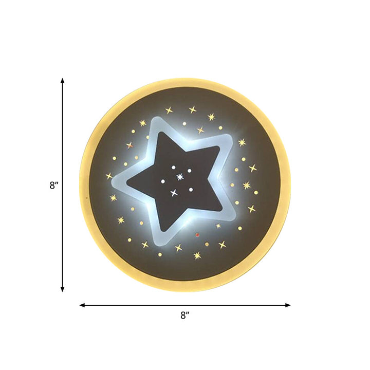 Lisslune | Triangle/Rhombus/Star Thin Wall Lamp Modern Acrylic Bedroom LED Starry Sky Ceiling Light in White