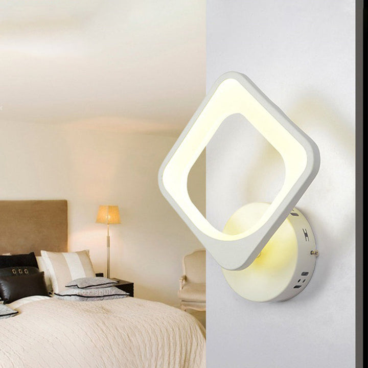 Lisslune | Smile/Square/Cloud LED Wall Lighting Simplicity Acrylic Living Room Wall Lamp Fixture in White
