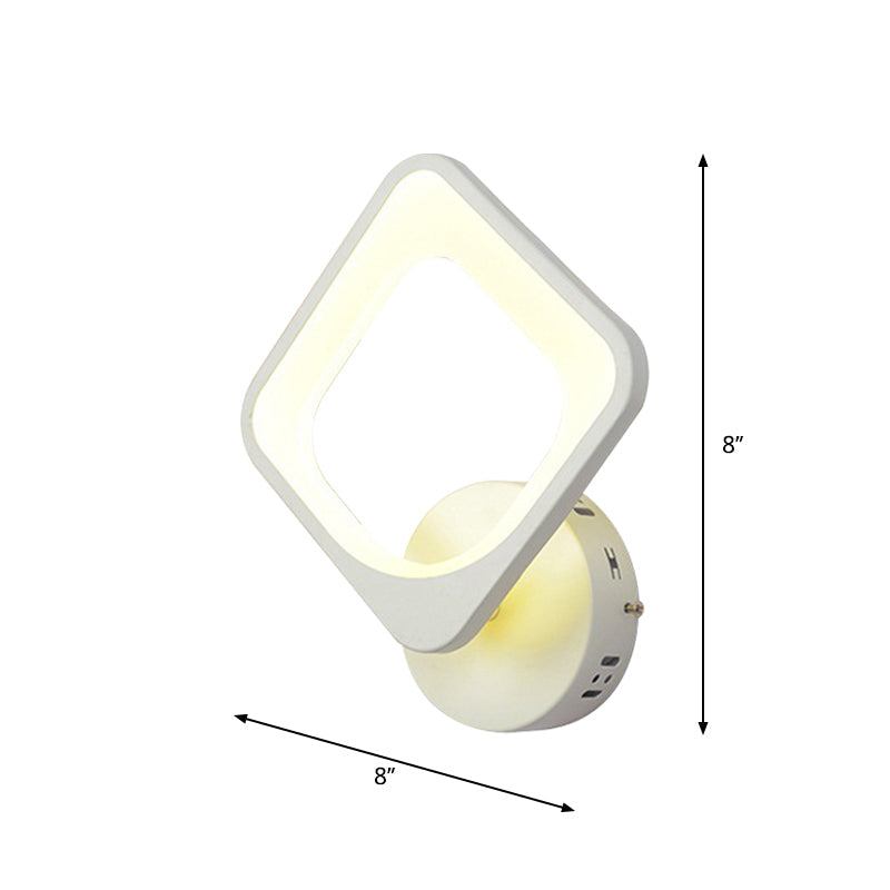 Lisslune | Smile/Square/Cloud LED Wall Lighting Simplicity Acrylic Living Room Wall Lamp Fixture in White