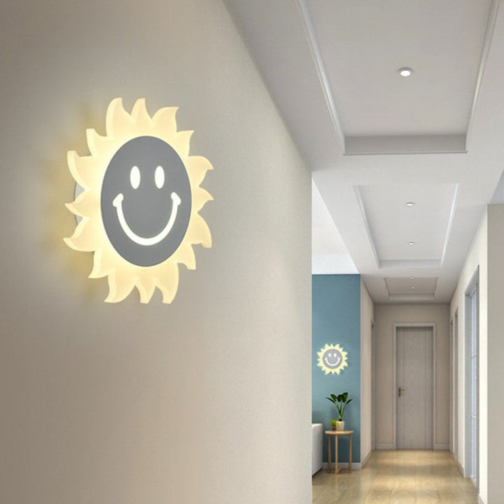 Lisslune | Smile/Square/Cloud LED Wall Lighting Simplicity Acrylic Living Room Wall Lamp Fixture in White