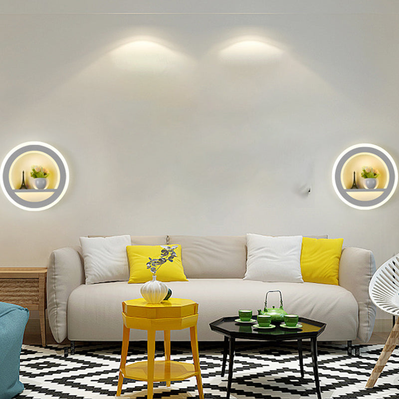 Lisslune | Smile/Square/Cloud LED Wall Lighting Simplicity Acrylic Living Room Wall Lamp Fixture in White