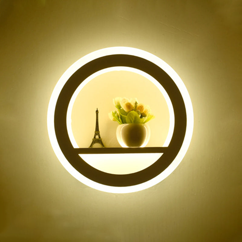 Lisslune | Smile/Square/Cloud LED Wall Lighting Simplicity Acrylic Living Room Wall Lamp Fixture in White