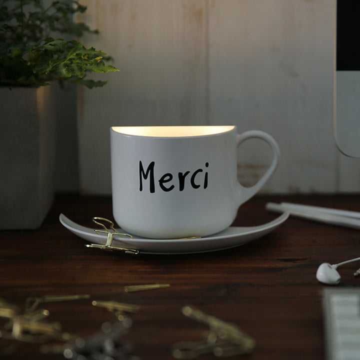 Skørter | Plastic Coffee Cups Wall Light Bedroom Modern Style Wall Lamp in White