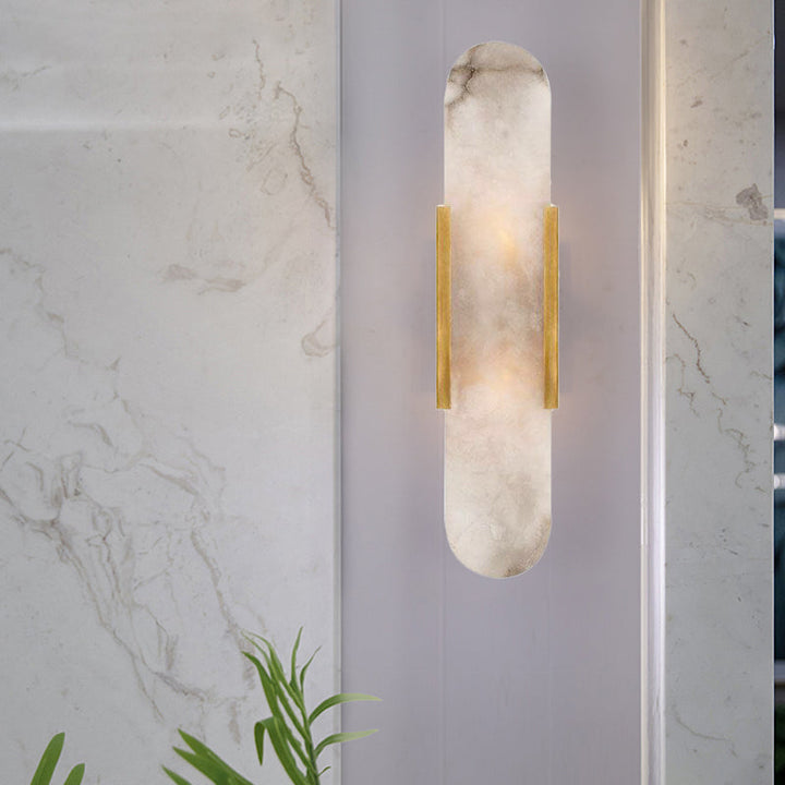 Lisslune | Postmodern Orbit/Ellipse/Circle Wall Lamp Metal 1 Light Living Room Wall Lighting in Gold