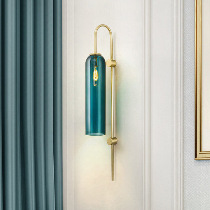 Lisslune | Postmodern Orbit/Ellipse/Circle Wall Lamp Metal 1 Light Living Room Wall Lighting in Gold
