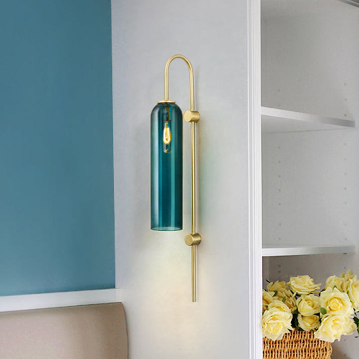Lisslune | Postmodern Orbit/Ellipse/Circle Wall Lamp Metal 1 Light Living Room Wall Lighting in Gold
