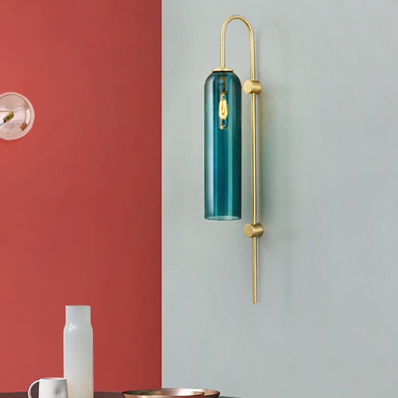 Lisslune | Postmodern Orbit/Ellipse/Circle Wall Lamp Metal 1 Light Living Room Wall Lighting in Gold