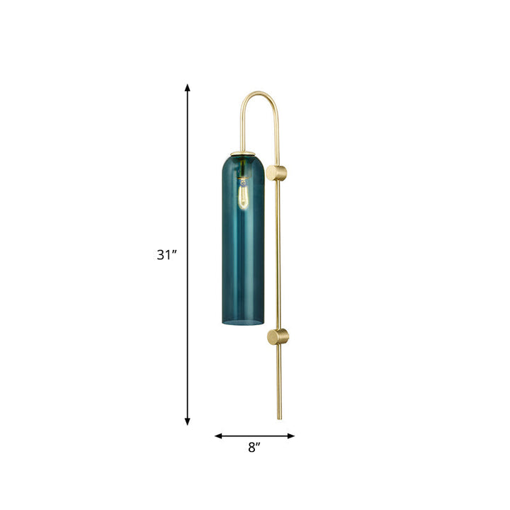 Lisslune | Postmodern Orbit/Ellipse/Circle Wall Lamp Metal 1 Light Living Room Wall Lighting in Gold