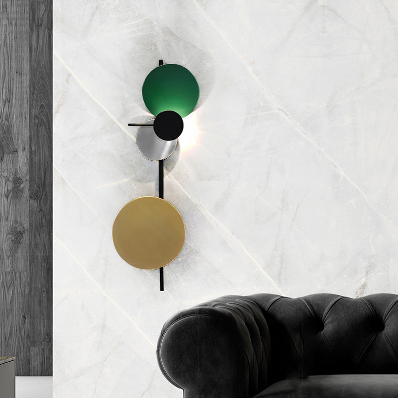 Lisslune | Movable Moon Wall Lamp Nordic Metal Black/White/Pink LED Ceiling Light in White/Yellow Light