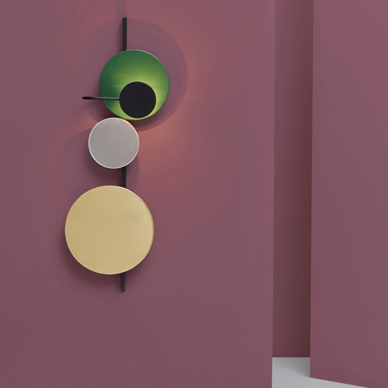 Lisslune | Movable Moon Wall Lamp Nordic Metal Black/White/Pink LED Ceiling Light in White/Yellow Light