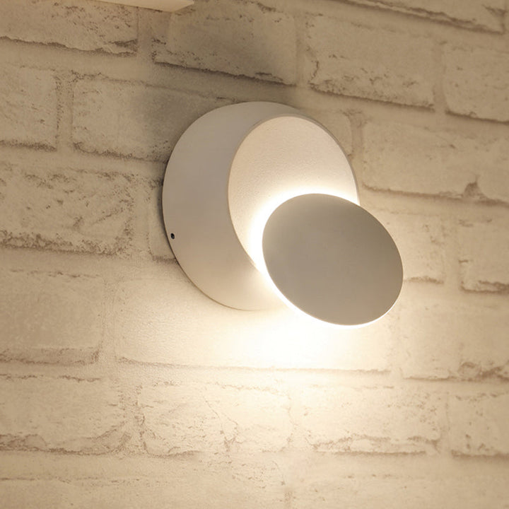 Lisslune | Movable Moon Wall Lamp Nordic Metal Black/White/Pink LED Ceiling Light in White/Yellow Light