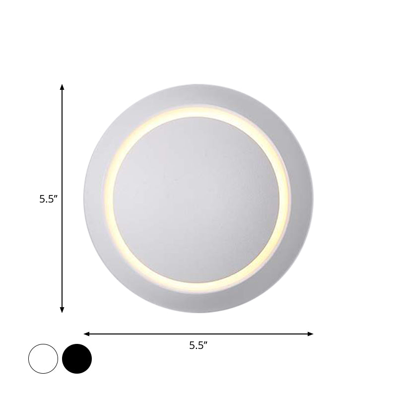 Lisslune | Movable Moon Wall Lamp Nordic Metal Black/White/Pink LED Ceiling Light in White/Yellow Light