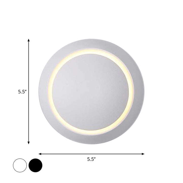 Lisslune | Movable Moon Wall Lamp Nordic Metal Black/White/Pink LED Ceiling Light in White/Yellow Light