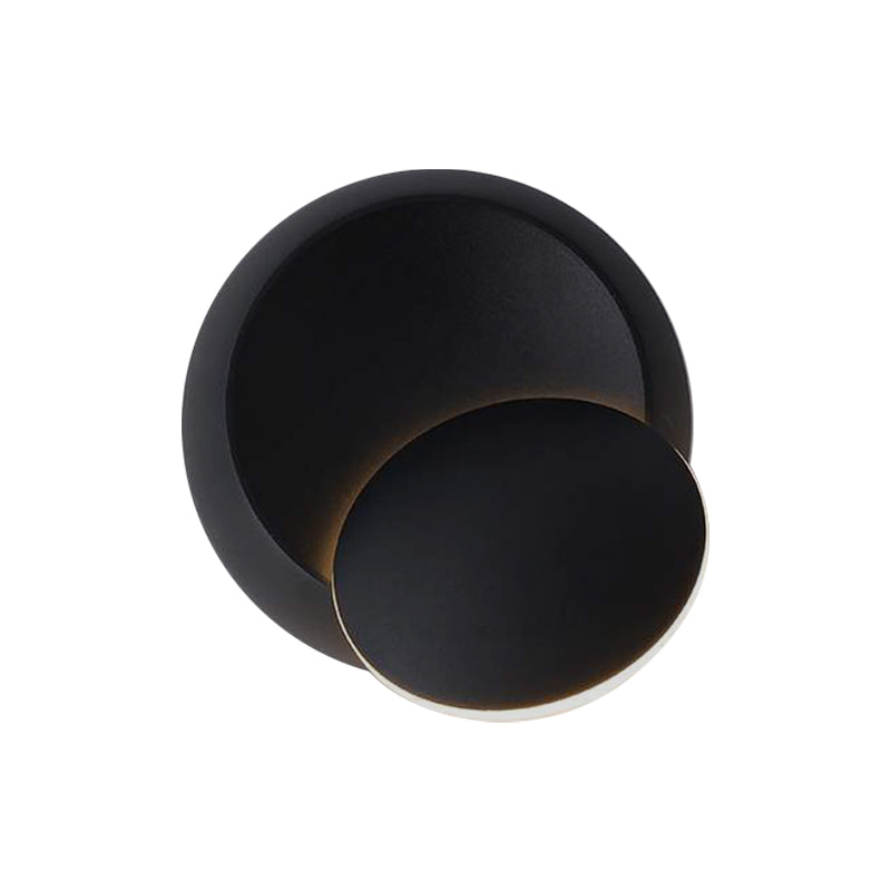 Lisslune | Movable Moon Wall Lamp Nordic Metal Black/White/Pink LED Ceiling Light in White/Yellow Light