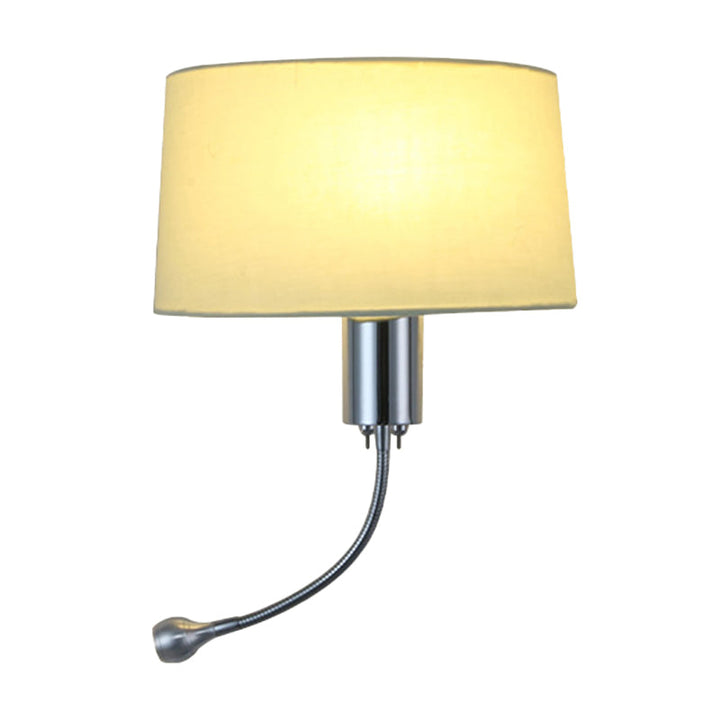 Lisslune | Half-Empire Shadow Flush Wall Light Modern Fabric 1 Head Bedroom Spotlight Reading Wall Light in Black/Beige/White