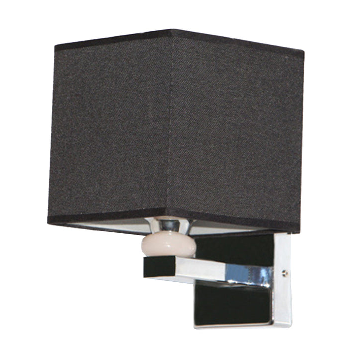 Lisslune | Nordic Cubic Wall Light Fabric 1-light Wall Mount Light for the Dining Room in Beige/White/Linen