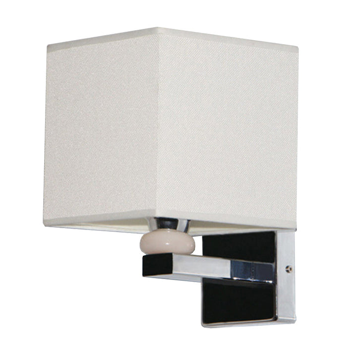 Lisslune | Nordic Cubic Wall Light Fabric 1-light Wall Mount Light for the Dining Room in Beige/White/Linen