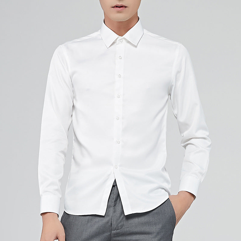 Men's long-sleeve shirt with slim fit and breathable cotton Lisslune
