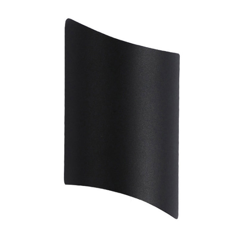 Skørter | Aluminum Curve Wall Washer Sconce Minimalist 2-Light Black LED Wall Lighting for Entrance