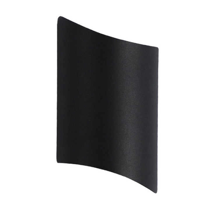 Skørter | Aluminum Curve Wall Washer Sconce Minimalist 2-Light Black LED Wall Lighting for Entrance