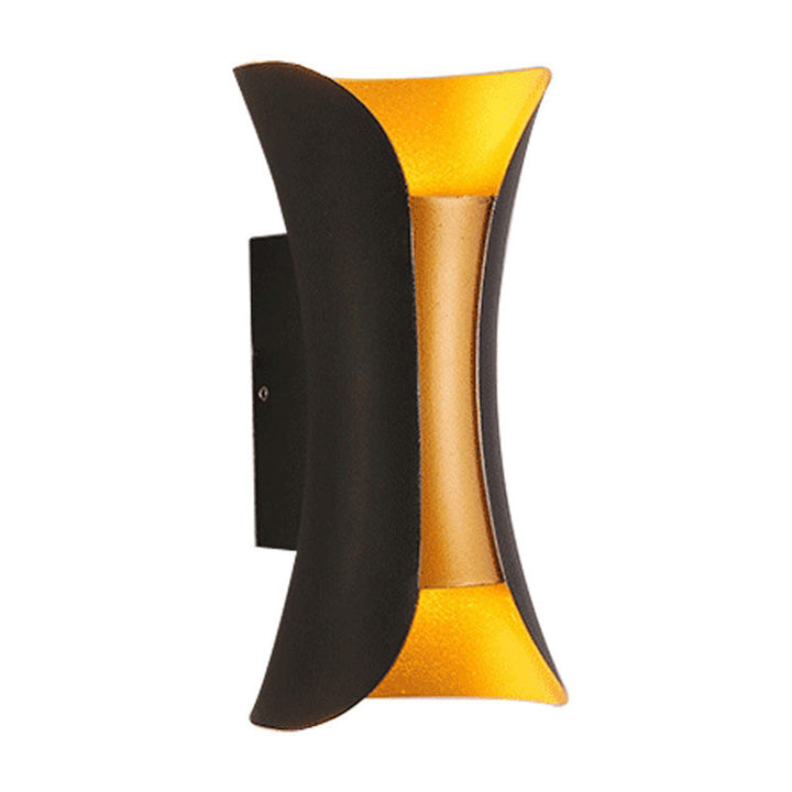 Skørter | Small/Big Flared LED Wall Lamp Modern Metal 2 Lights Black/White/White-Gold Down Light for Terrace