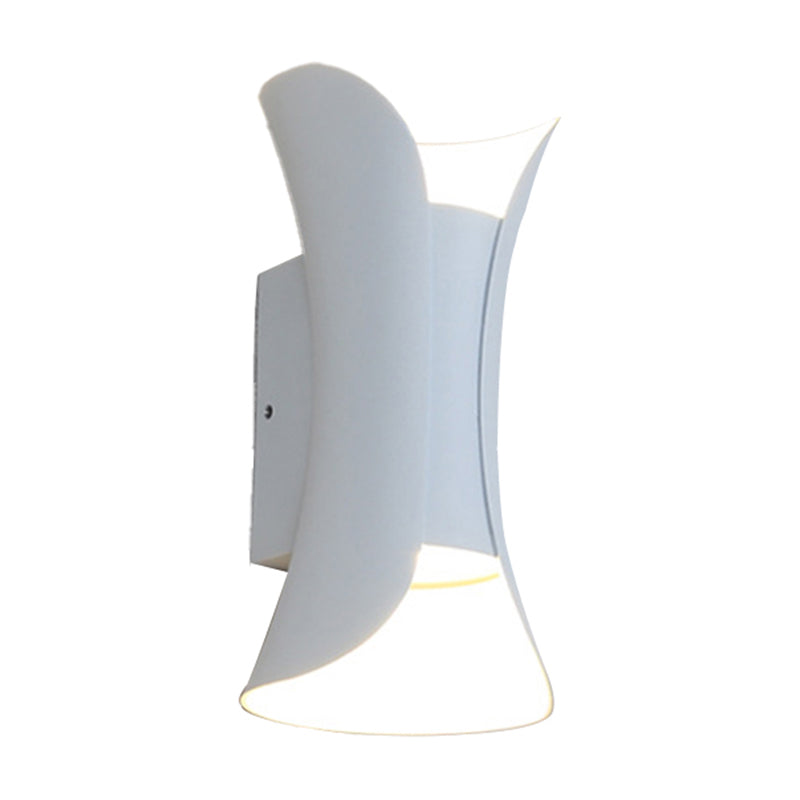 Skørter | Small/Big Flared LED Wall Lamp Modern Metal 2 Lights Black/White/White-Gold Down Light for Terrace
