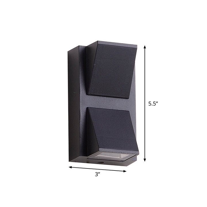 Lisslune | Triangle Aluminum Wall Lamp Flat Black Small/Medium Wall Mount Lamp for Hallway
