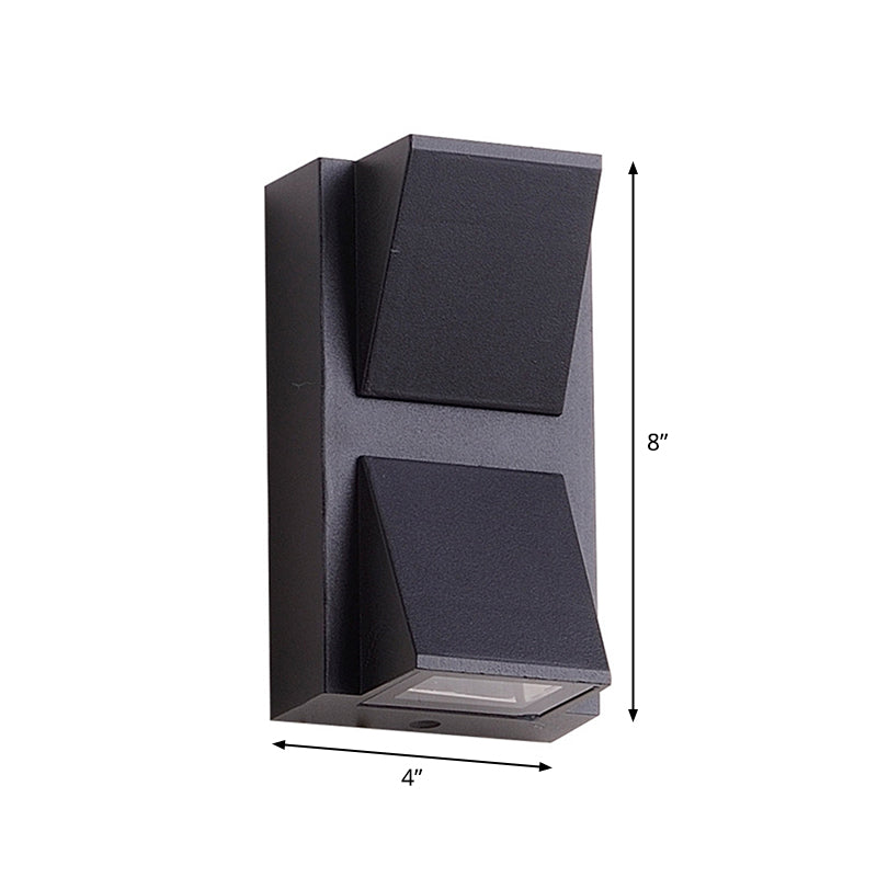Lisslune | Triangle Aluminum Wall Lamp Flat Black Small/Medium Wall Mount Lamp for Hallway