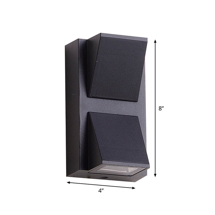 Lisslune | Triangle Aluminum Wall Lamp Flat Black Small/Medium Wall Mount Lamp for Hallway