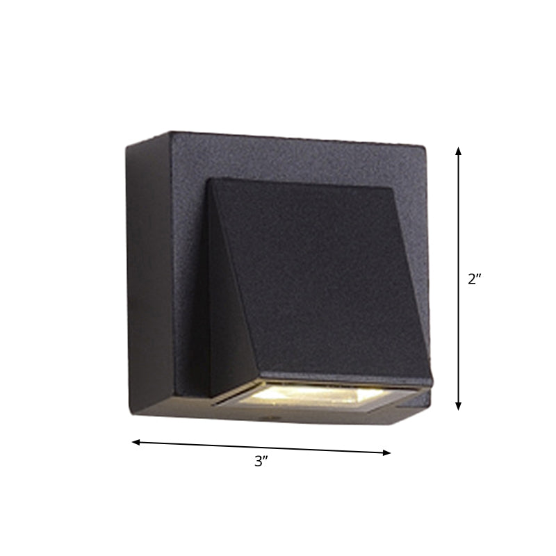 Lisslune | Triangle Aluminum Wall Lamp Flat Black Small/Medium Wall Mount Lamp for Hallway