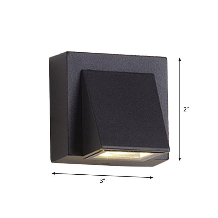 Lisslune | Triangle Aluminum Wall Lamp Flat Black Small/Medium Wall Mount Lamp for Hallway