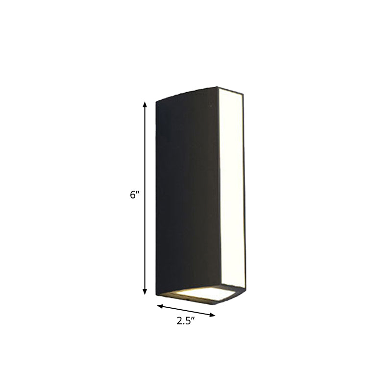 Skørter | Black Triangle Prism Wall Light Modern Metal Small/Medium/Large LED Recessed Wall Mount in Warm/White Light
