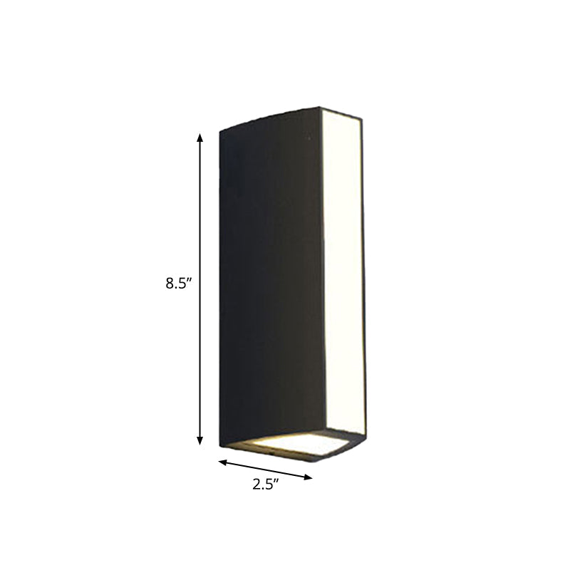 Skørter | Black Triangle Prism Wall Light Modern Metal Small/Medium/Large LED Recessed Wall Mount in Warm/White Light