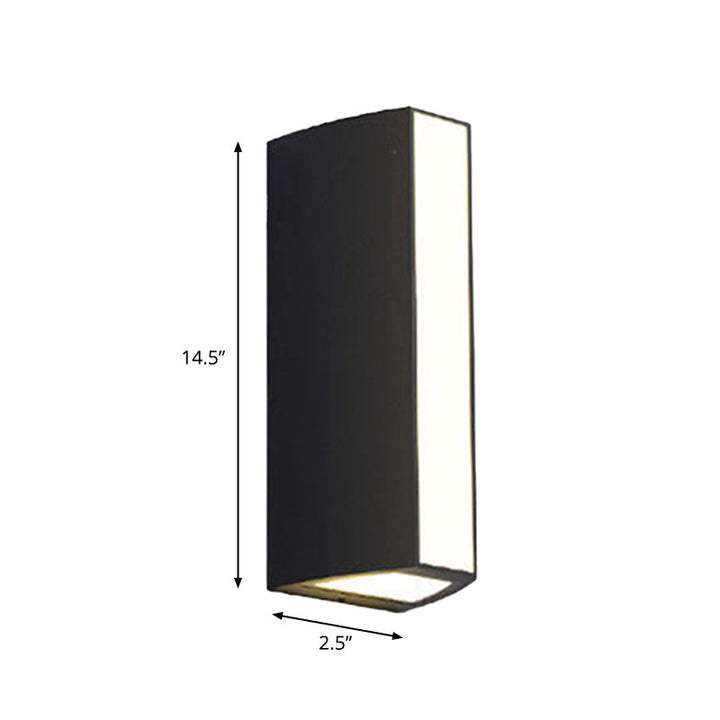 Skørter | Black Triangle Prism Wall Light Modern Metal Small/Medium/Large LED Recessed Wall Mount in Warm/White Light