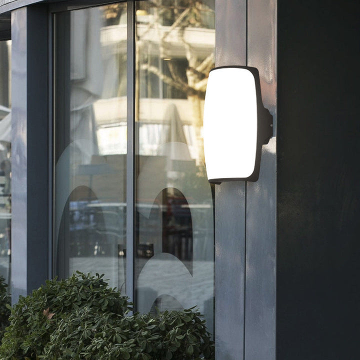 Lisslune | Curved Plastic Wall Lamp Fixture Simplicity Black LED Recessed Wall Lamp in Warm/White Light