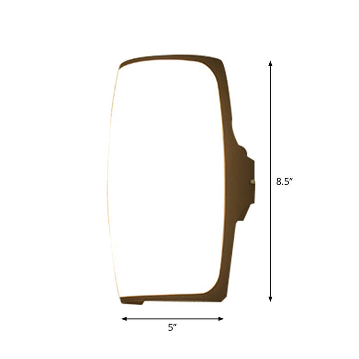 Lisslune | Curved Plastic Wall Lamp Fixture Simplicity Black LED Recessed Wall Lamp in Warm/White Light