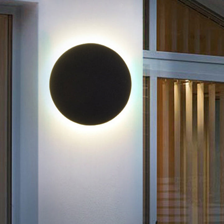 Skørter | Round/Square Surface Mount Wall Lamp Minimalist Aluminum Hall LED Wall Light in Black