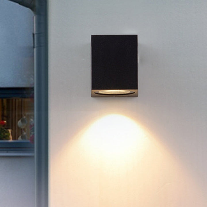 Lisslune | Aluminium Block Wall Sconce Lighting Simple 1/2-Light Black Small/Big LED Surface Mount Lighting for Hallway