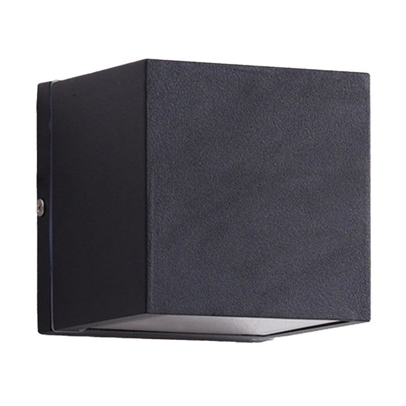 Lisslune | Aluminium Block Wall Sconce Lighting Simple 1/2-Light Black Small/Big LED Surface Mount Lighting for Hallway