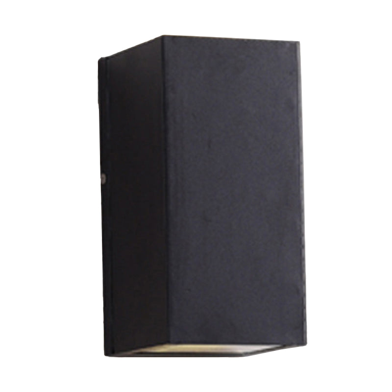 Lisslune | Aluminium Block Wall Sconce Lighting Simple 1/2-Light Black Small/Big LED Surface Mount Lighting for Hallway