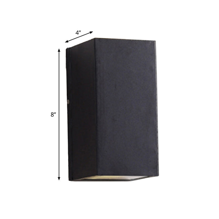 Lisslune | Aluminium Block Wall Sconce Lighting Simple 1/2-Light Black Small/Big LED Surface Mount Lighting for Hallway