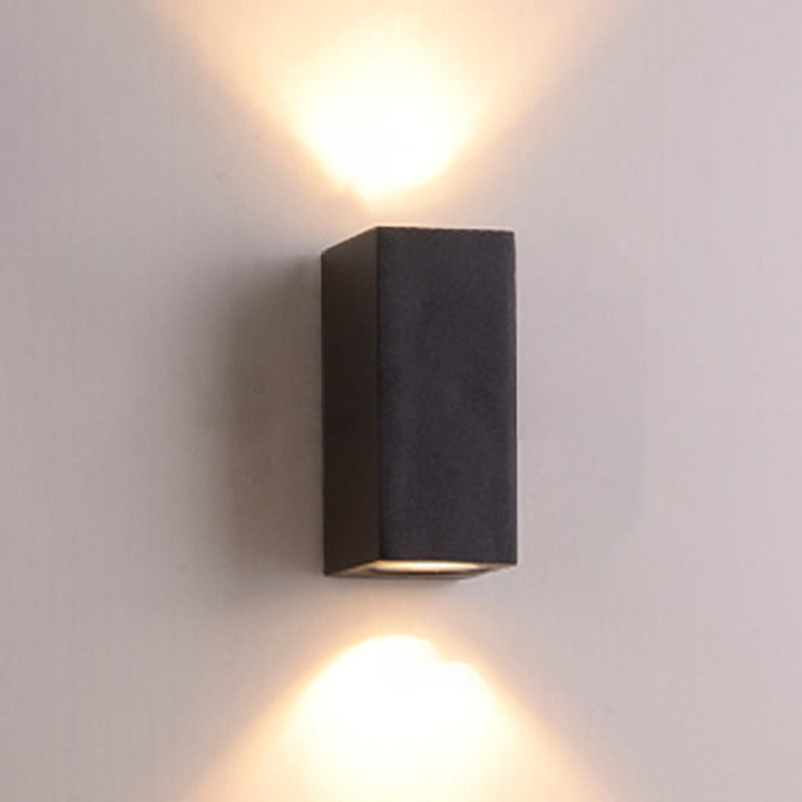 Lisslune | Aluminium Block Wall Sconce Lighting Simple 1/2-Light Black Small/Big LED Surface Mount Lighting for Hallway