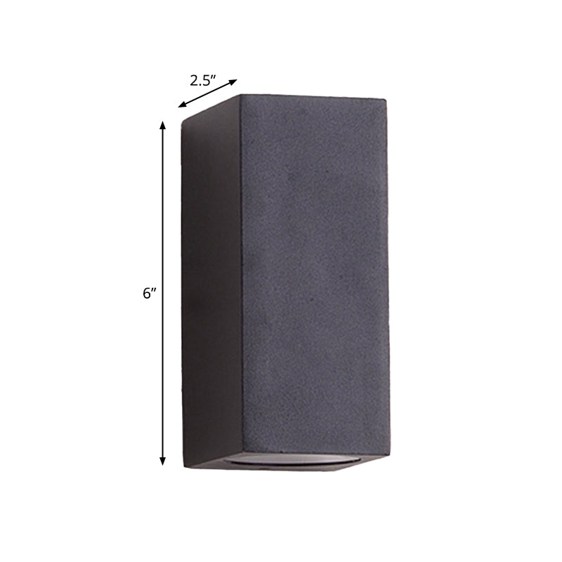 Lisslune | Aluminium Block Wall Sconce Lighting Simple 1/2-Light Black Small/Big LED Surface Mount Lighting for Hallway