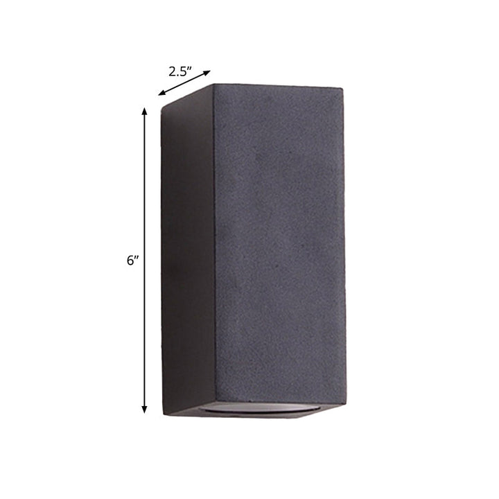 Lisslune | Aluminium Block Wall Sconce Lighting Simple 1/2-Light Black Small/Big LED Surface Mount Lighting for Hallway