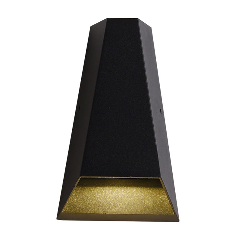 Lisslune | Triangle Patio LED Wall Light Aluminum Simple Style Ceiling Light Wall Mounted Light in Black, Warm/White Light
