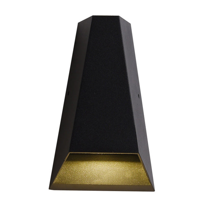 Lisslune | Triangle Patio LED Wall Light Aluminum Simple Style Ceiling Light Wall Mounted Light in Black, Warm/White Light