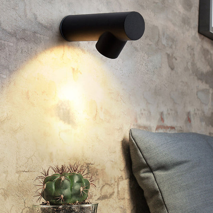 Lisslune | Nordic Tree Pole Wall Guidance Ideas Metal Bedside LED Flush Wall Lamp in Black/Grey/White