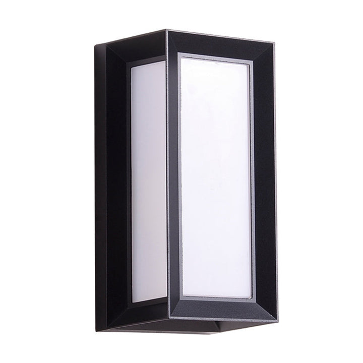 Lisslune | Sound Activated Rectangle Wall Sconce Modern Plastic Entrance Gate LED Wall Mounted Lamp in Black