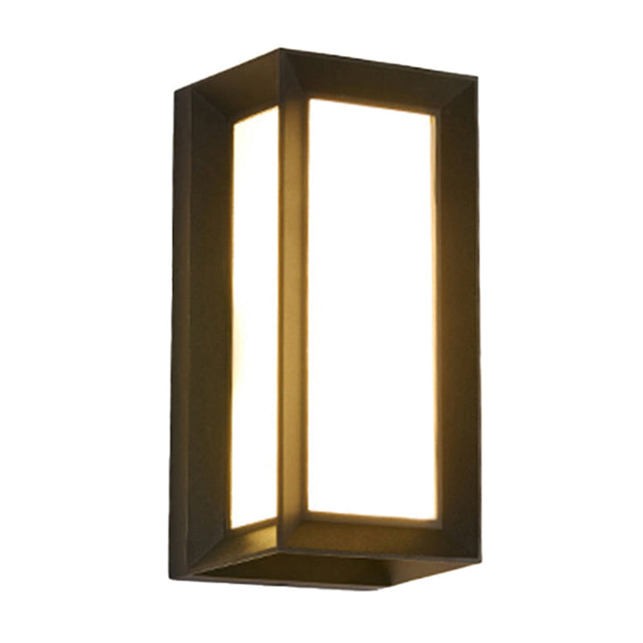 Lisslune | Arc/Rectangle/Oblong LED Wall Light Contemporary Aluminium Black Flush Mount Wall Light for Courtyard