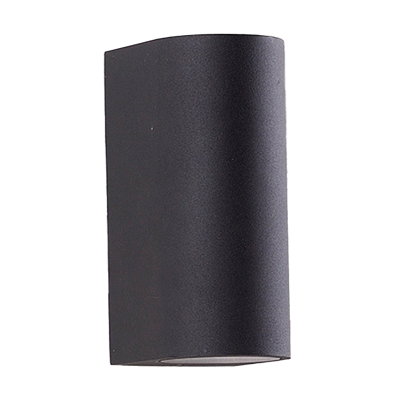 Lisslune | Black Small/Big Cylinder Wall Lamp Minimalist Aluminum LED Flush Wall Light for Outdoor Areas